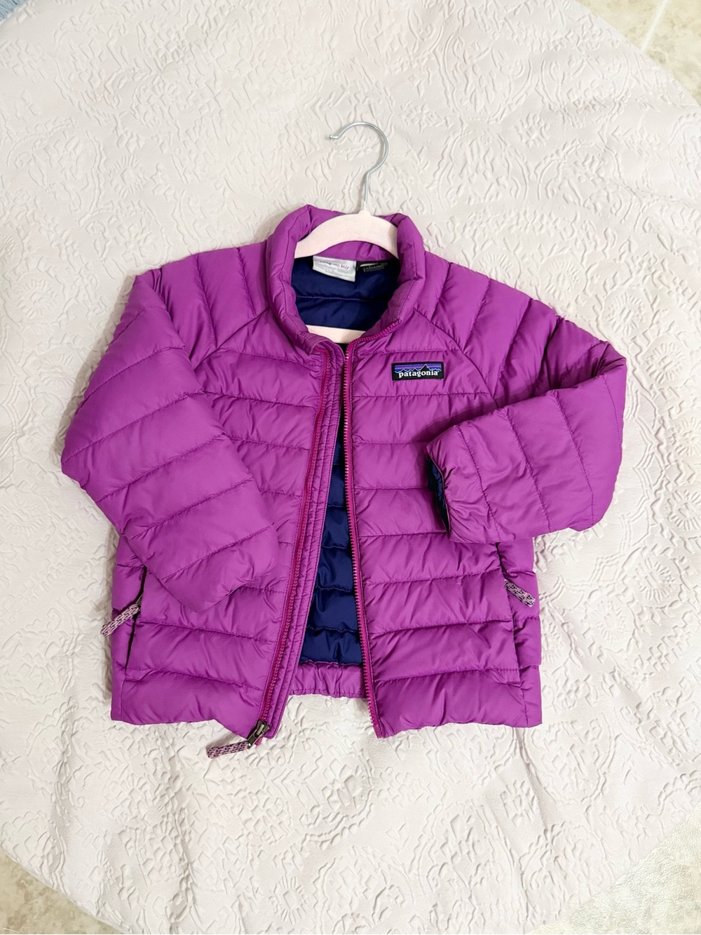 Patagonia Kids Puff Jacket in Bright Purple